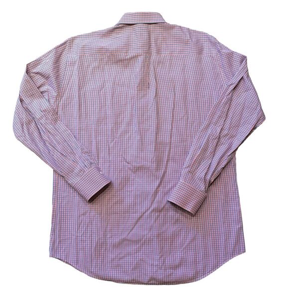 Peter Millar Blue & Orange Checked Button Down Men’s Size Large Weekender Finish - Picture 2 of 10